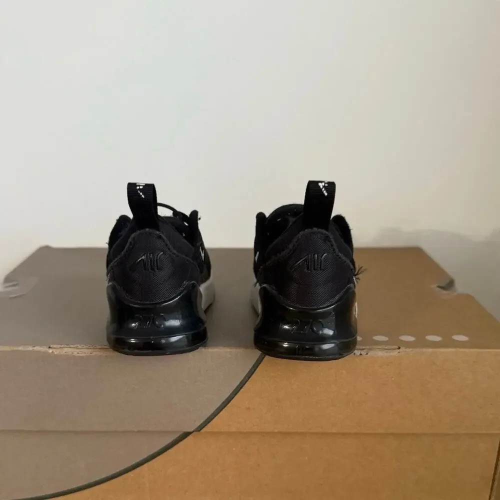 Nike Air Max 270 Black/White Toddler Sneakers- SZ 6 C